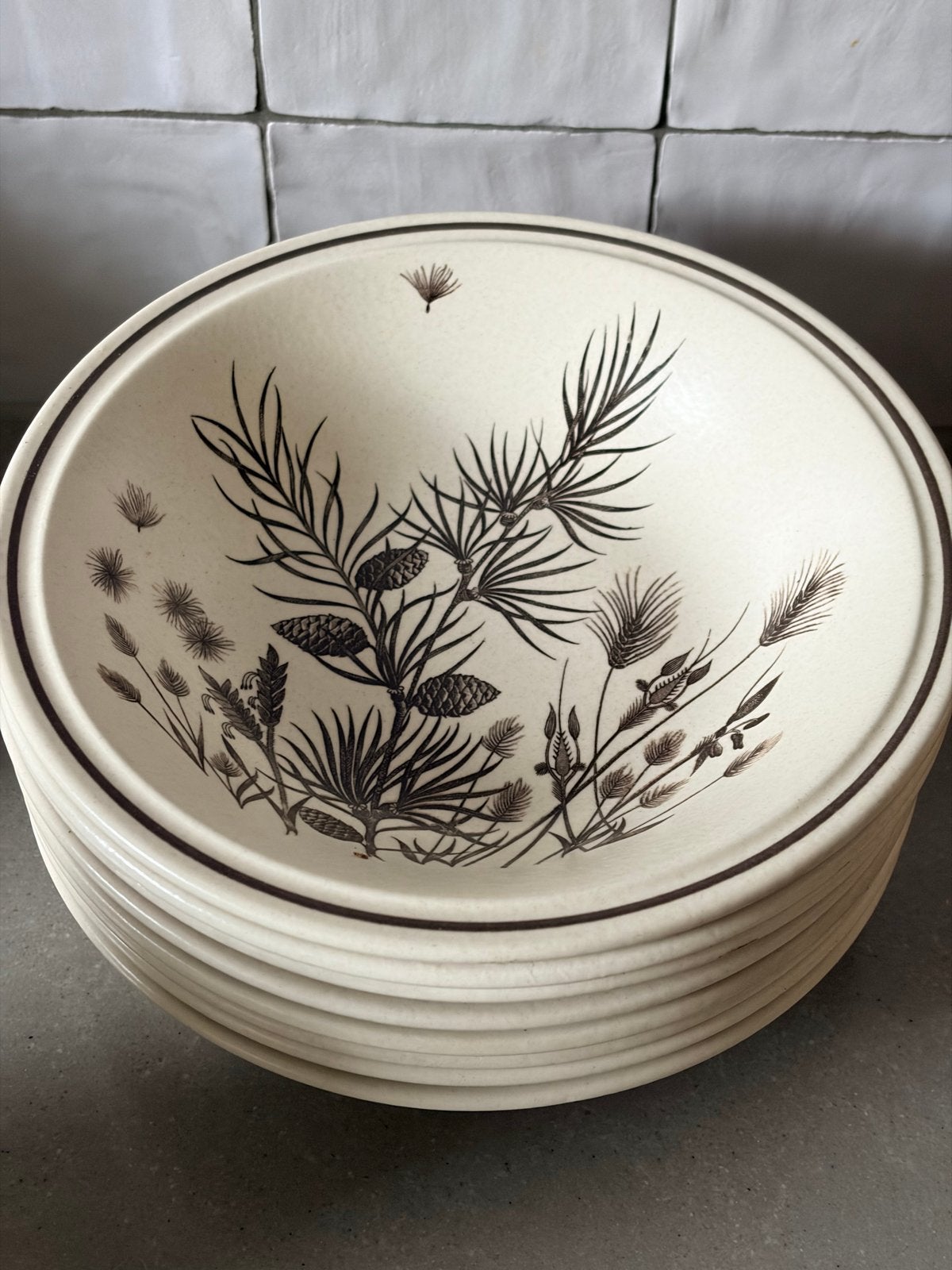 Set van 8 Pinewood diepe borden - WH Grindley Co Ltd, Ophalen of Verzenden