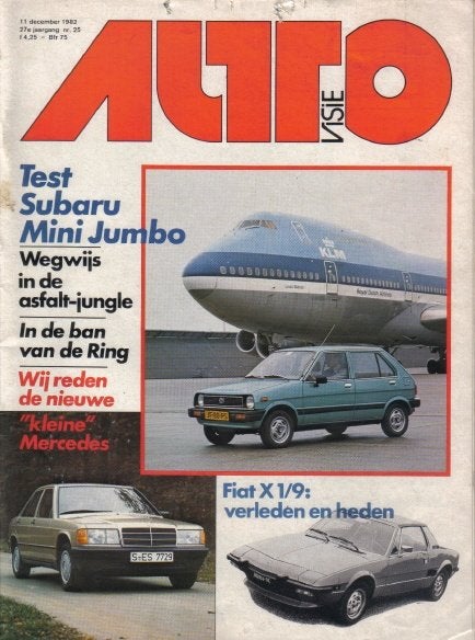 Autovisie 25 1982 : Fiat X1/9 - Pontiac Fiero - Mercedes 190, Boeken, Ophalen of Verzenden, Gelezen, Algemeen