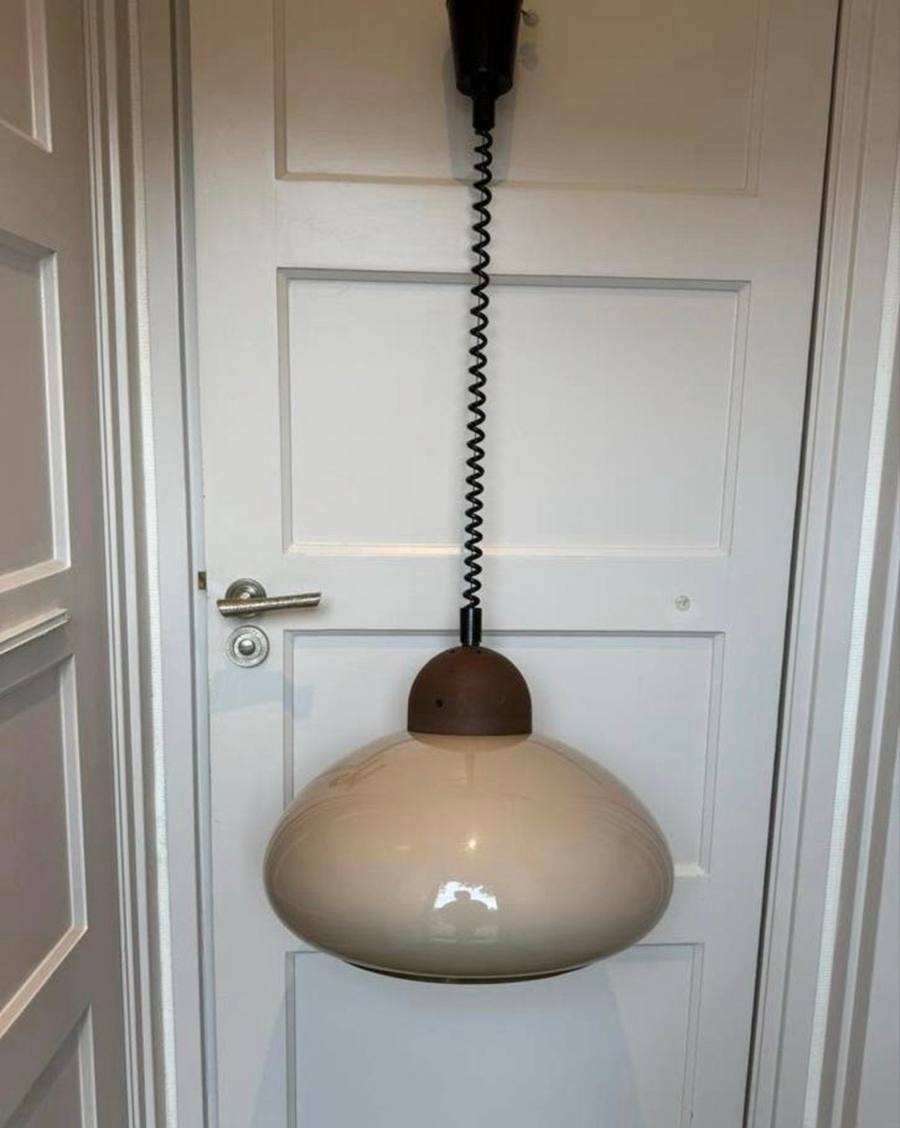 Mushroom Hanglamp Trekpendel van Dijkstra, Jaren 70, Ophalen, Gebruikt, 50 tot 75 cm, X