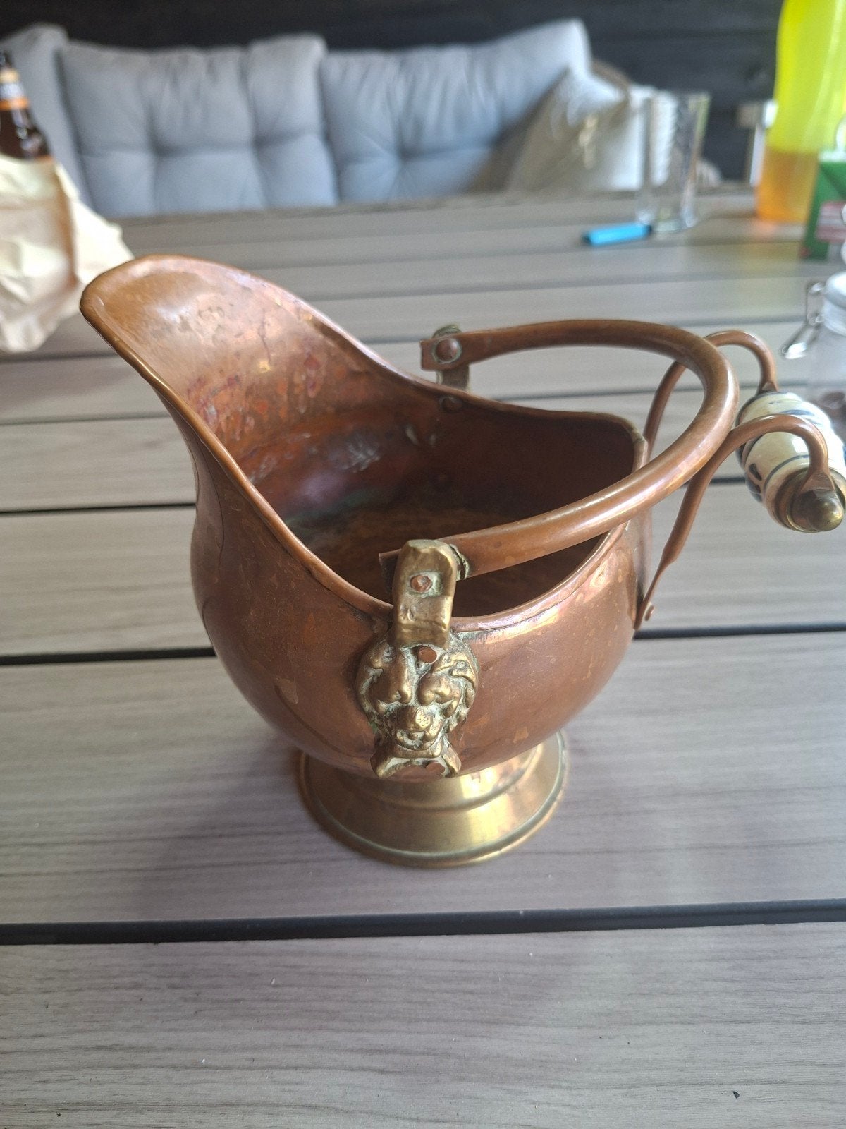 Koperen kolen emmertje, Antiek en Kunst, Ophalen