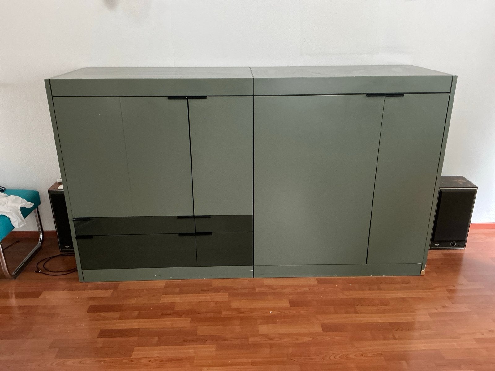Pastoe Kast Jaren '90 L-serie Olijfgroen - Opknapper, Ophalen, Gebruikt, 100 tot 150 cm, 150 tot 200 cm