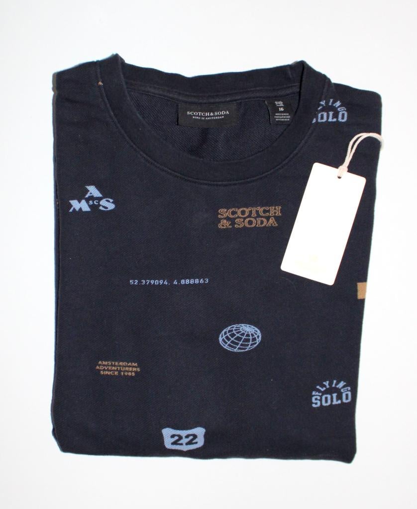 NIEUW Scotch Shrunk navy sweater maat 16 - 176 Scotch & Soda, Trui of Vest, Nieuw, Ophalen of Verzenden, Scotch & Soda