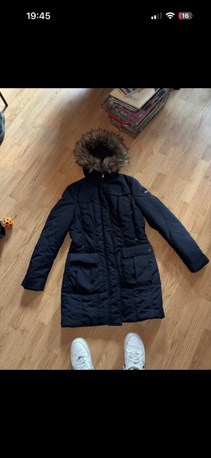 Winterjas, Ophalen of Verzenden, Zo goed als nieuw, Maat 36 (S), Blauw