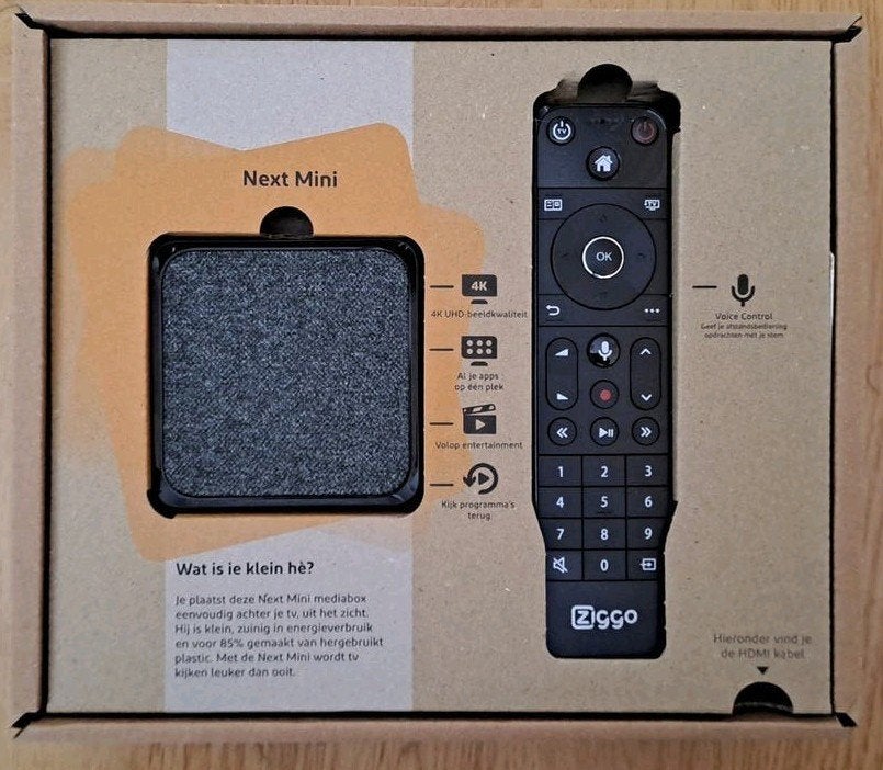 Ziggo Next Mini mediabox - Nieuw en ongebruikt, Audio, Tv en Foto, Overige merken, Nieuw, Ophalen of Verzenden, 4k (UHD)