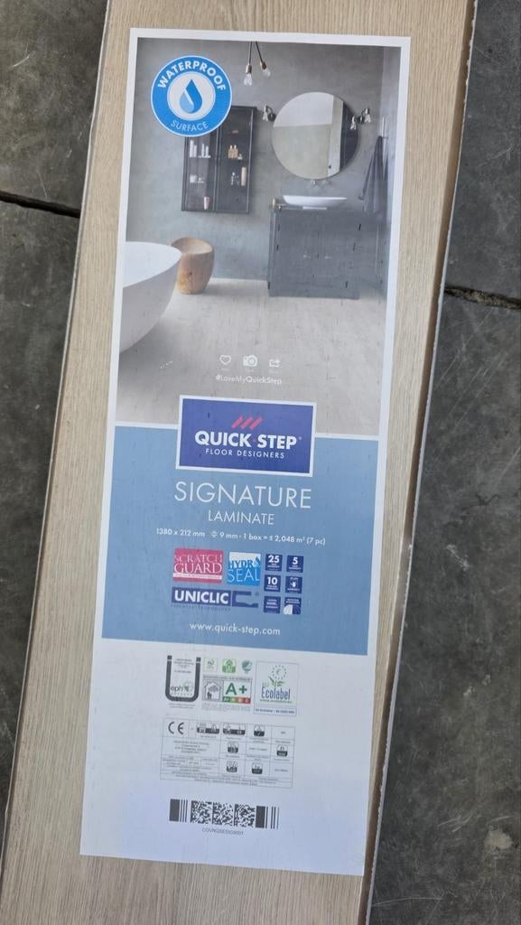 Quick Step laminaat nieuw in verpakking, Huis en Inrichting, Stoffering | Vloerbedekking, Ophalen, Nieuw, Laminaat
