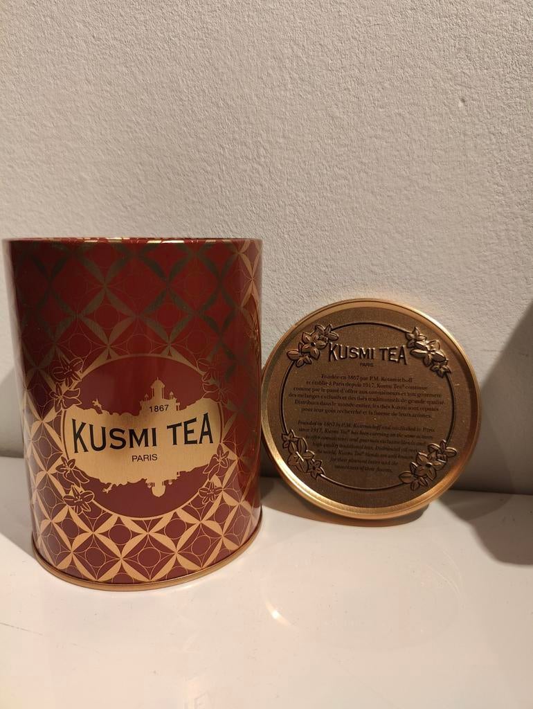 Kusmi Tea blik - Decoratief en functioneel, Ophalen of Verzenden, Zo goed als nieuw