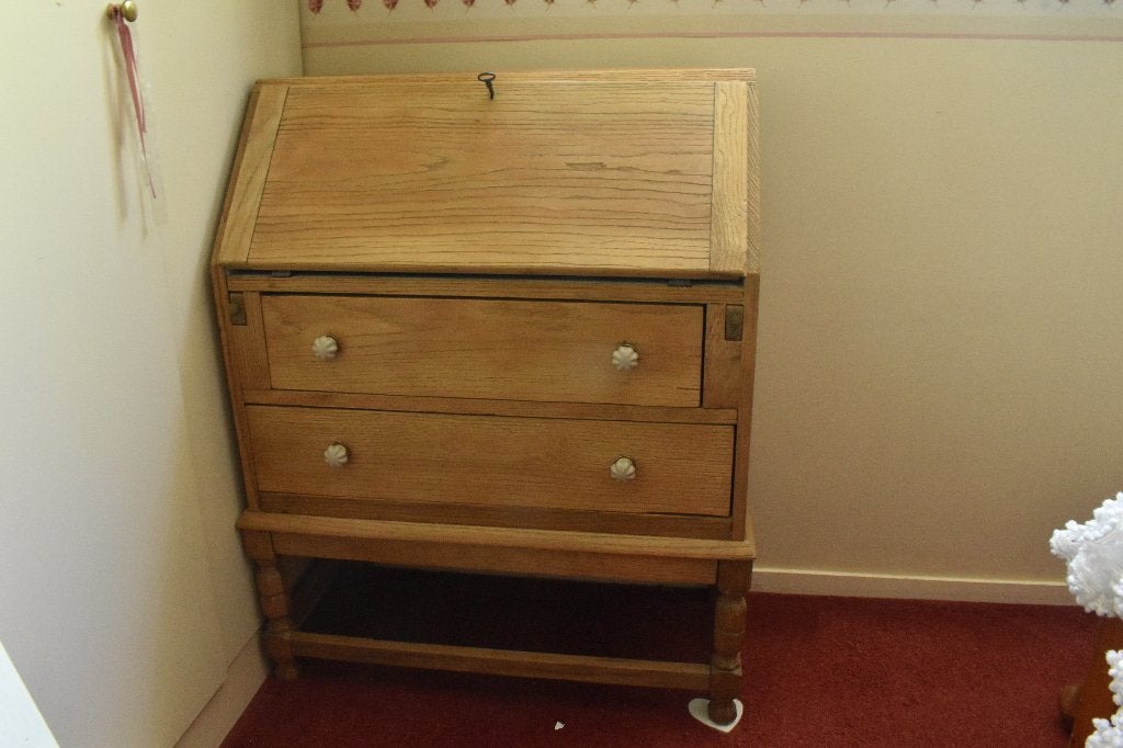 Bureau, Huis en Inrichting, Bureaus, Ophalen, Met lades, Gebruikt, Hout