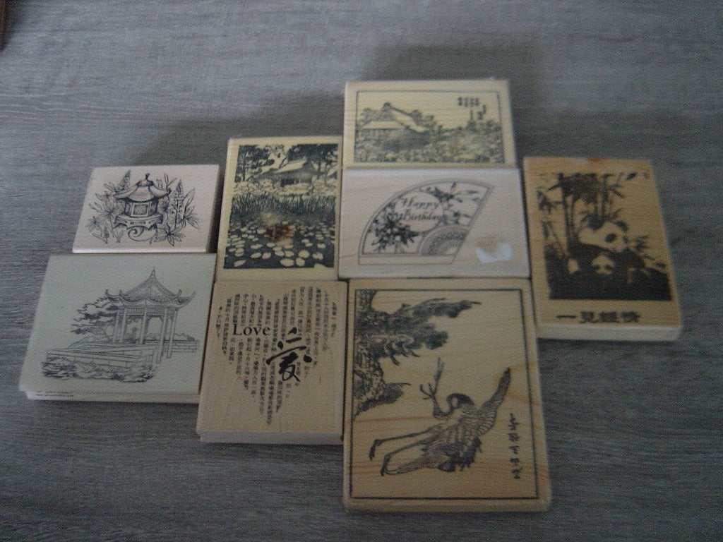 Oosterse houten stempels, Hobby en Vrije tijd, Stempelen, Ophalen of Verzenden, Nieuw, Houten stempel