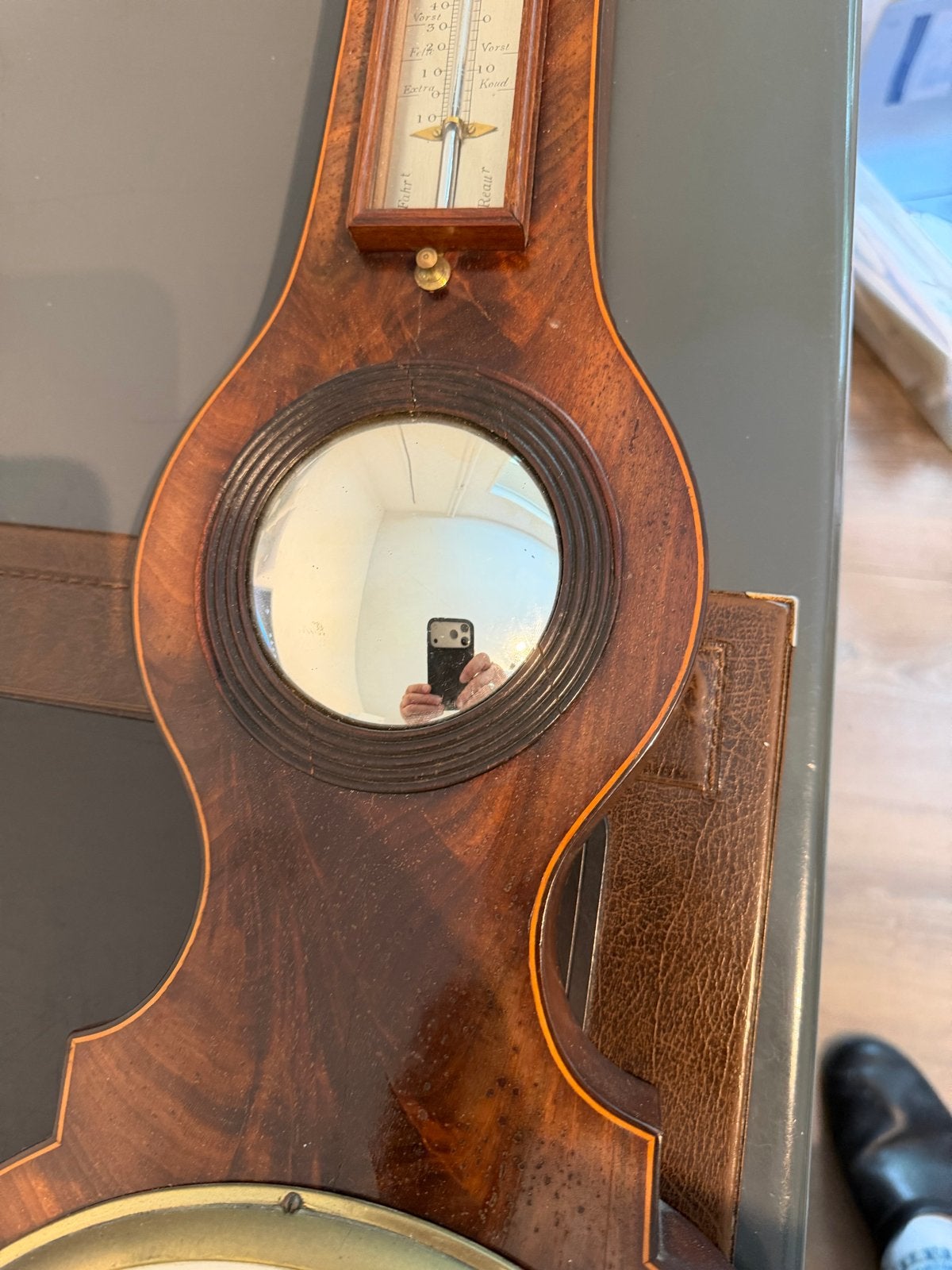 Antieke Barometer/Thermometer van D.P. Butti & Zonen, Ophalen