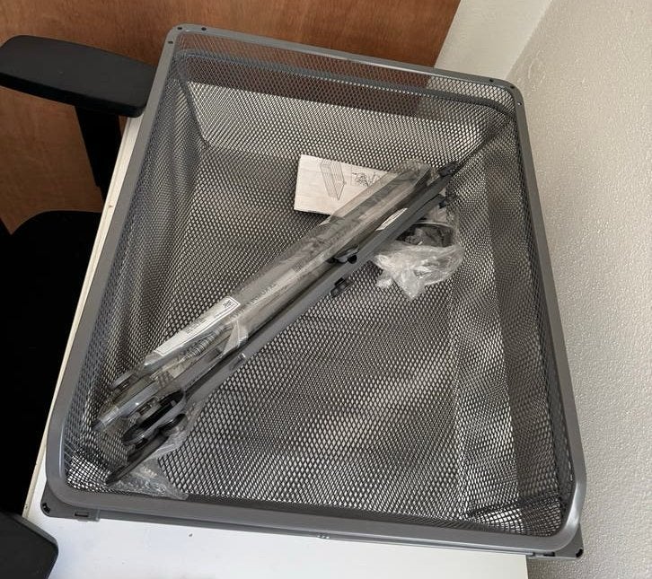 2x IKEA Komplement fijndraadmand met rails (donkergrijs), Huis en Inrichting, Kasten | Kledingkasten, Zo goed als nieuw, Minder dan 100 cm