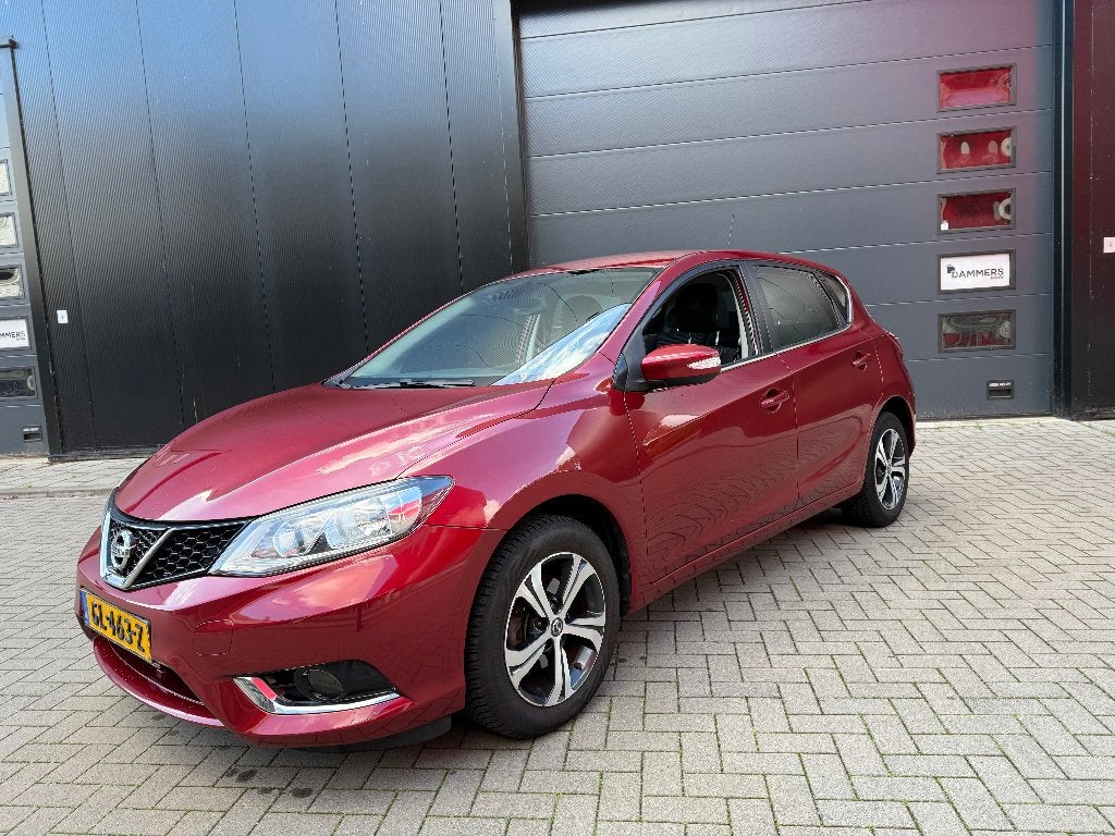 Nissan Pulsar 1.2 Dig-T Acenta Keyless-Go  2015 Rood, Auto's, Voorwielaandrijving, Stof, Zwart, 4 cilinders
