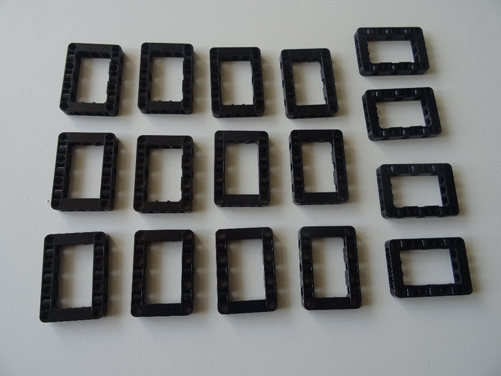 veel technic Lego hefbalken 5x7 open frame zwart, Lego, Ophalen of Verzenden, Zo goed als nieuw, Technic