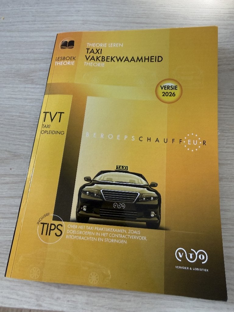 Taxi Theorie Boek 2026, Boeken, Onbekend, Verzenden, Nieuw, Alpha