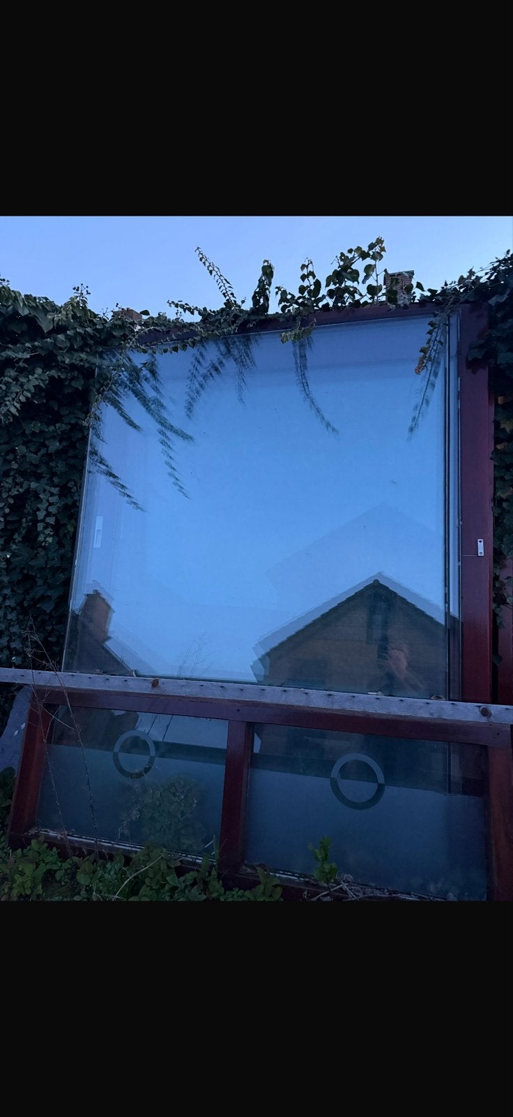 2x Dubbelzijdig Glas en 2x Hardhouten Kozijn met glas, Ophalen, Gevelraam of Ruit, Gebruikt, 160 cm of meer