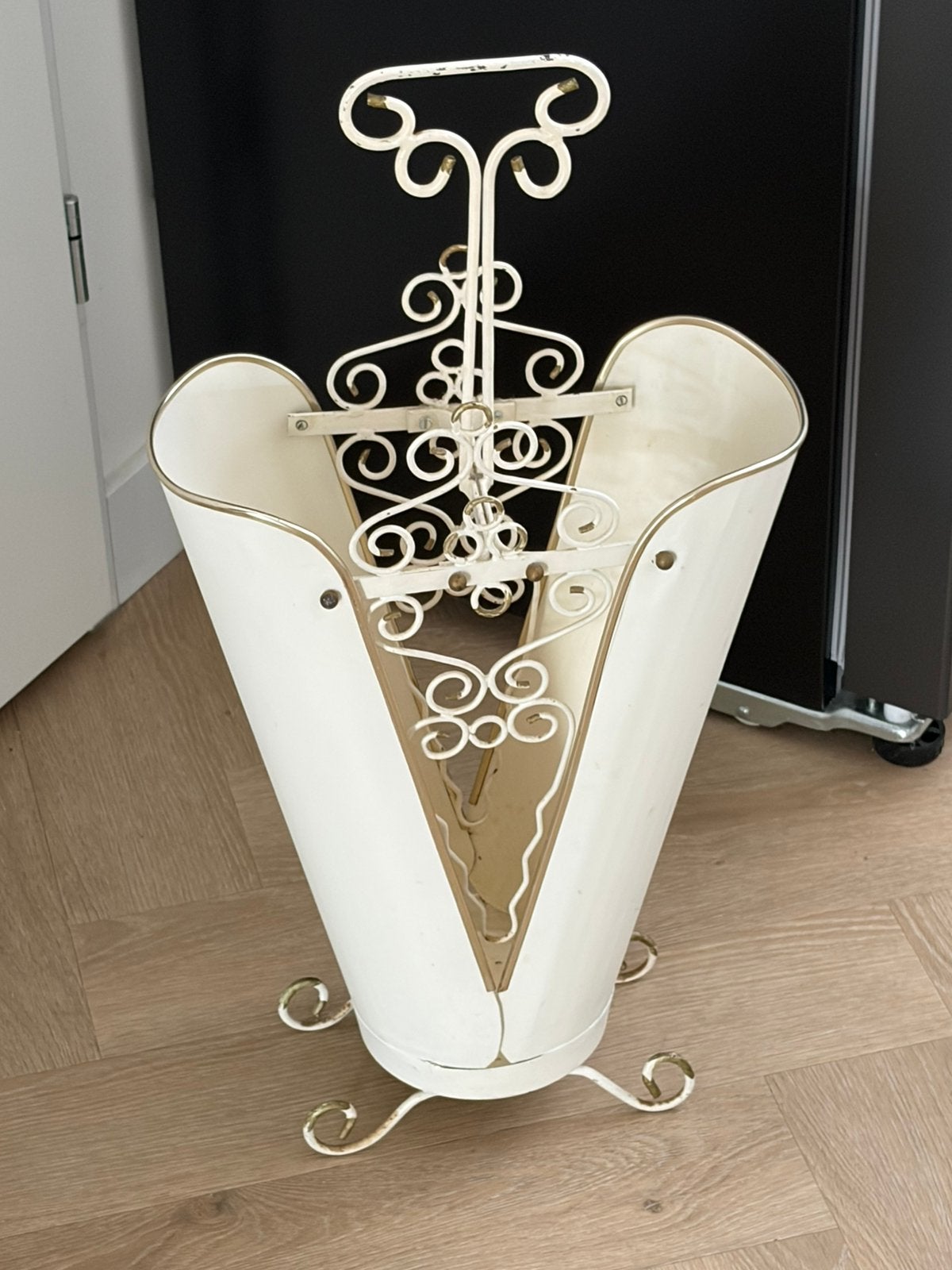 Vintage Franse metalen paraplubak, Huis en Inrichting, Ophalen of Verzenden, Zo goed als nieuw, Metaal