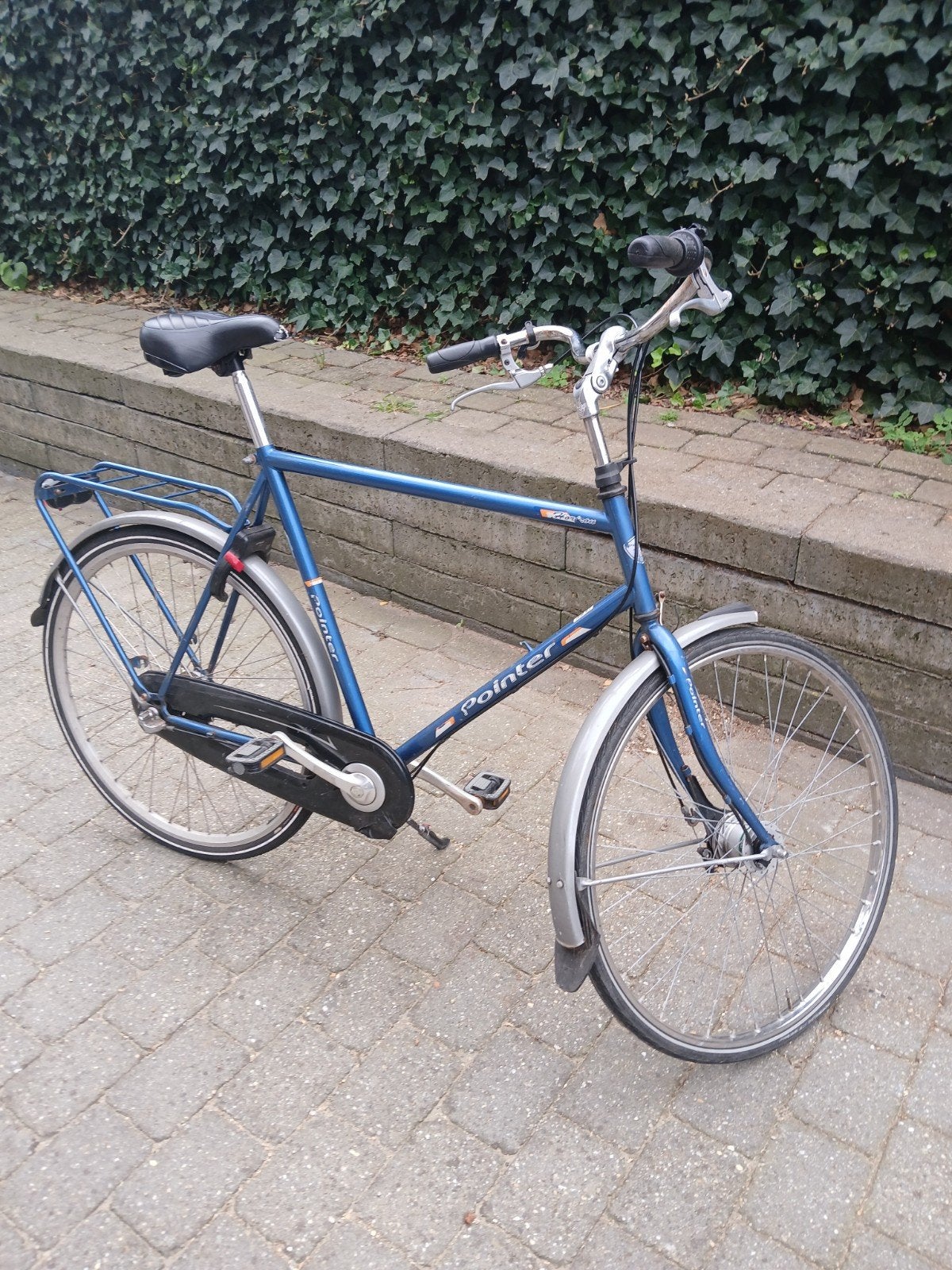 Pointer herenfiets - Blauw, gebruikt, Gebruikt, 61 tot 65 cm, Trommelrem, Ophalen