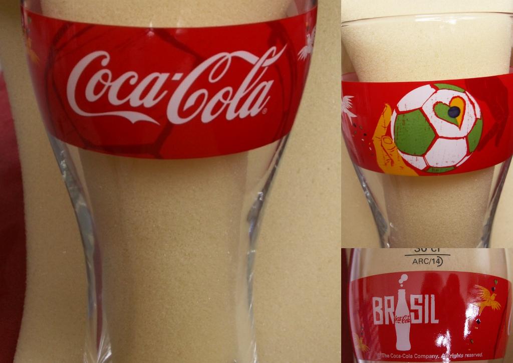 Coca Cola glas uit Portugal Brasil 2014 WK voetbal, Ophalen of Verzenden, Nieuw, Bierglas