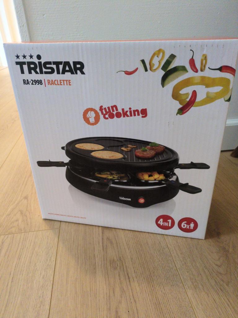 Tristar RA-2998 Raclette 4-in-1 - Nieuw in doos, Ophalen of Verzenden, Nieuw, 4 t/m 7 personen