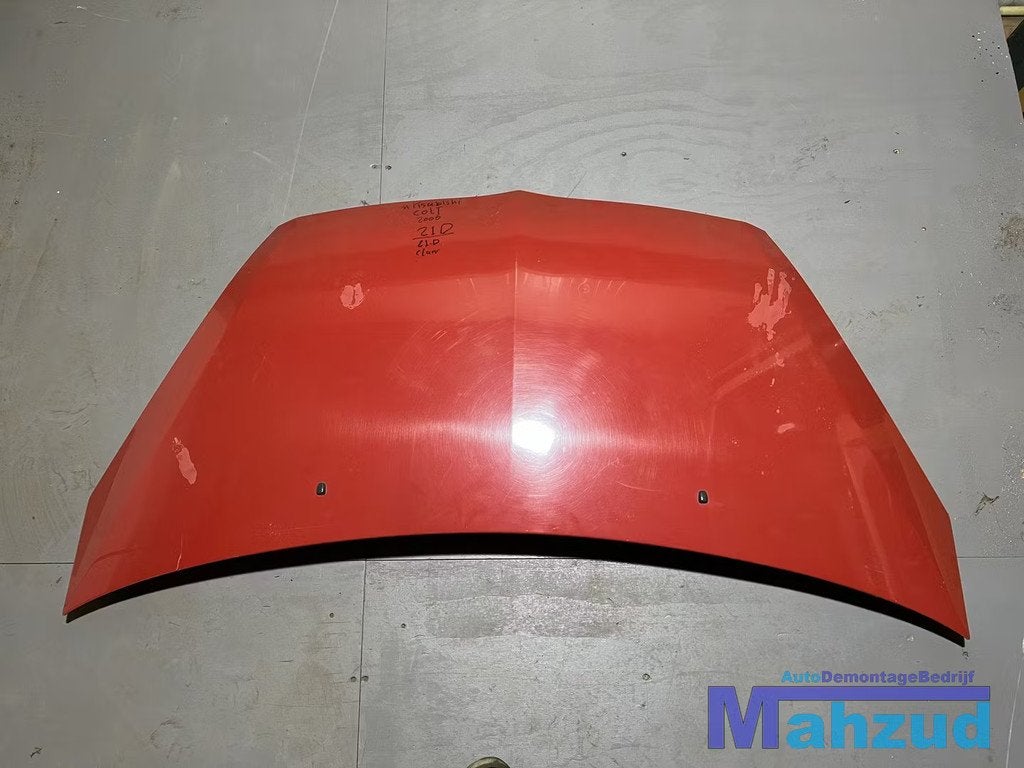 MITSUBISHI COLT 6 rood 21D Motorkap 2002-2012, Info@mitsubishi-motors.com, Gebruikt, Mitsubishi Motors Corporation, Ophalen of Verzenden