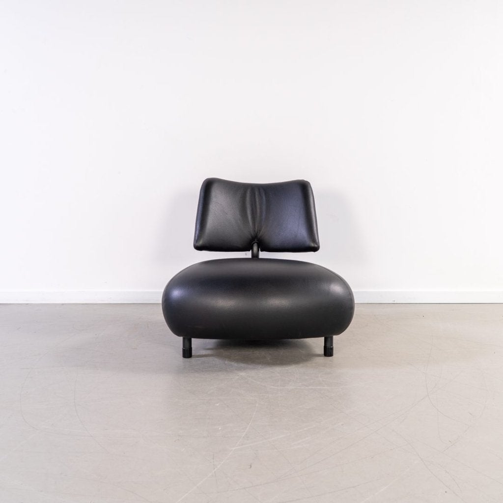 Leolux Pallone Fauteuil Zwart Leer, Niet ingevuld, Zo goed als nieuw, Niet ingevuld, Niet ingevuld