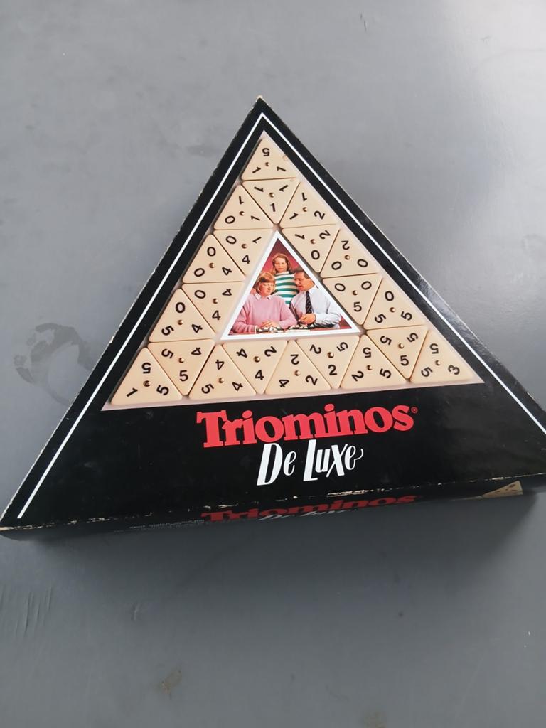 Triominos de Luxe Goliath compleet origineel stenen regels, Een of twee spelers, Ophalen of Verzenden, Gebruikt, Goliath