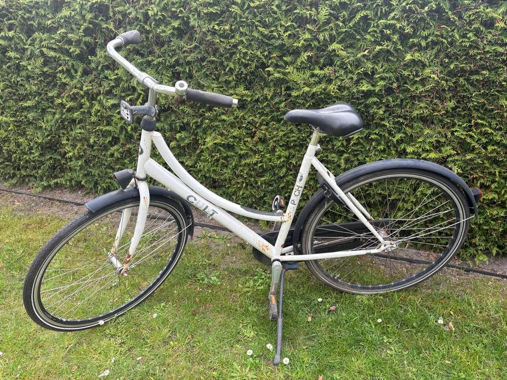 Puch Cult Damesfiets - Wit, Gebruikt, Overige merken, Terugtraprem, Ophalen of Verzenden, 53 tot 56 cm