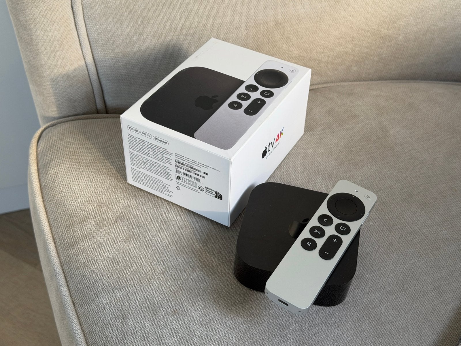 Apple TV 4K Wi‑Fi + Ethernet 128GB, Ophalen of Verzenden, Zo goed als nieuw, HDMI, Minder dan 500 GB