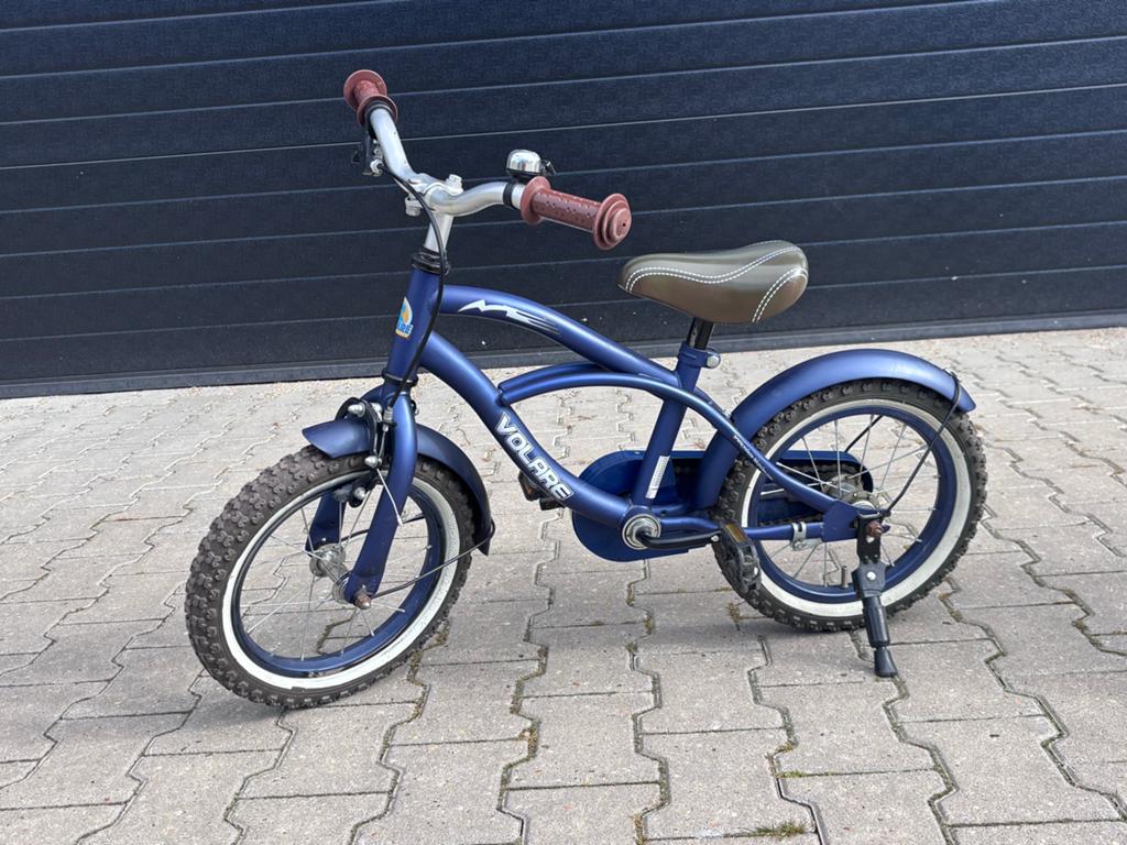 Volare jongensfiets 14 inch - Blauw, Ophalen, Gebruikt, 14 inch of minder, Handrem