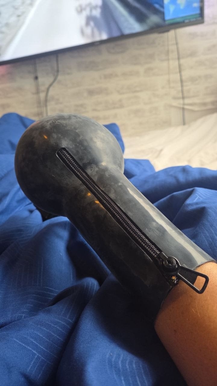 Dikke latex wanten met rits en slot, Ferubber, Verzenden, Nieuw