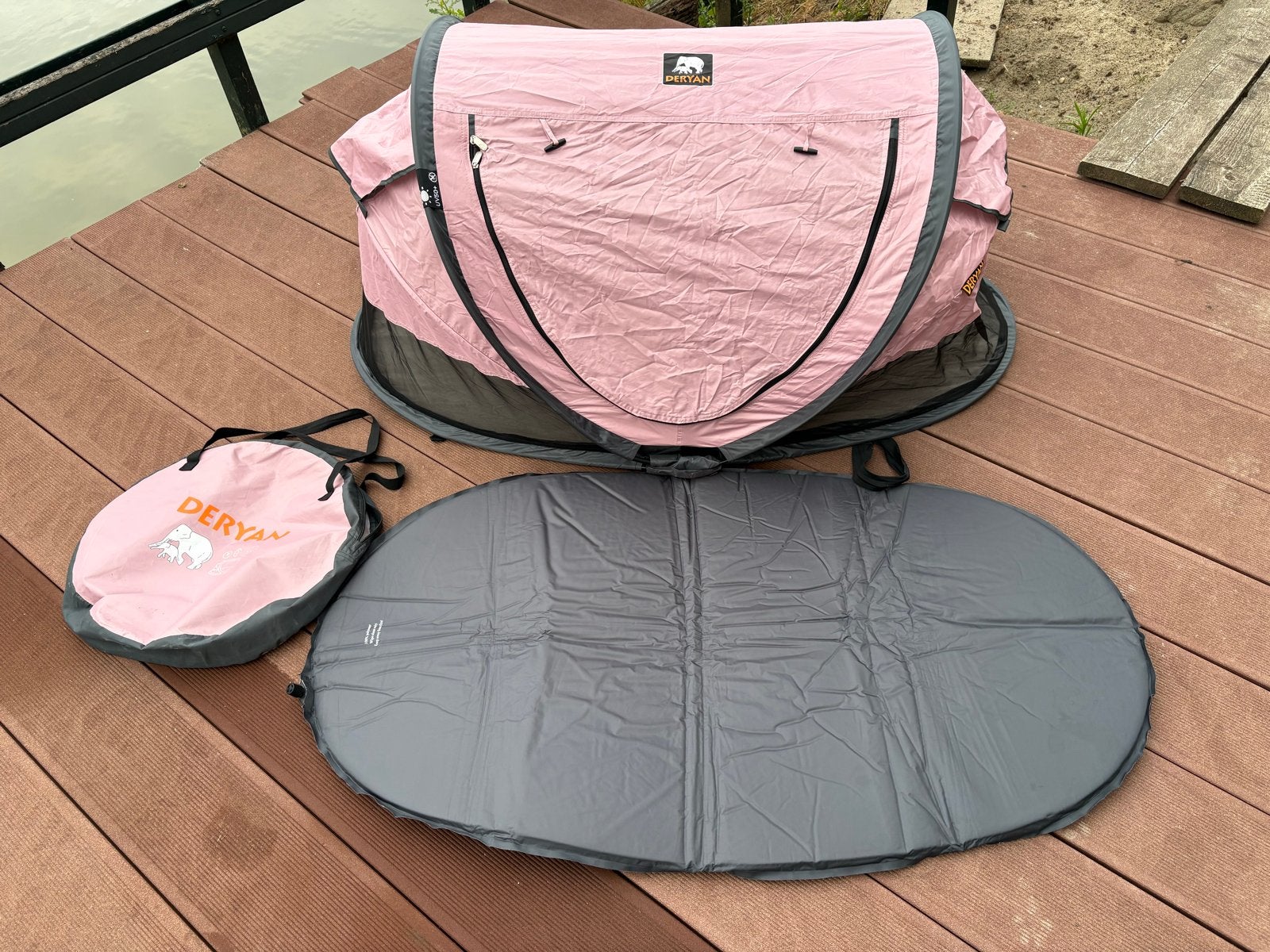 Deryan Baby Luxe Peuter Reisbedje Roze, Caravans en Kamperen, Tenten, Ophalen, Zo goed als nieuw, Tot en met 2