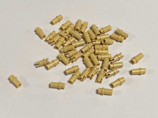 Partij 50x nieuwe beige Lego Technic pin 3/4, Overige thema's, Lego, Nieuw, Ophalen of Verzenden
