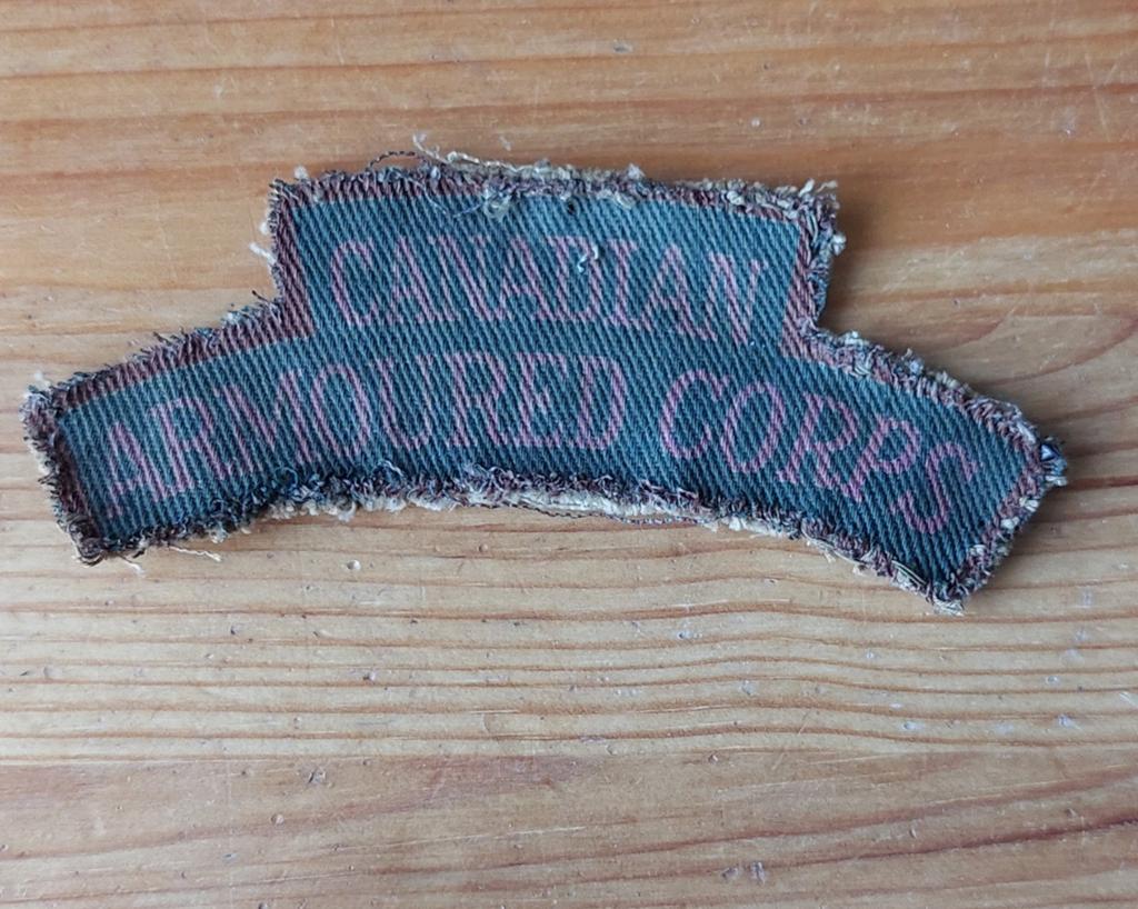 Canadian Armoured Corps mouwembleem, Verzamelen, Militaria | Tweede Wereldoorlog, Ophalen of Verzenden, Landmacht, Overige gebieden