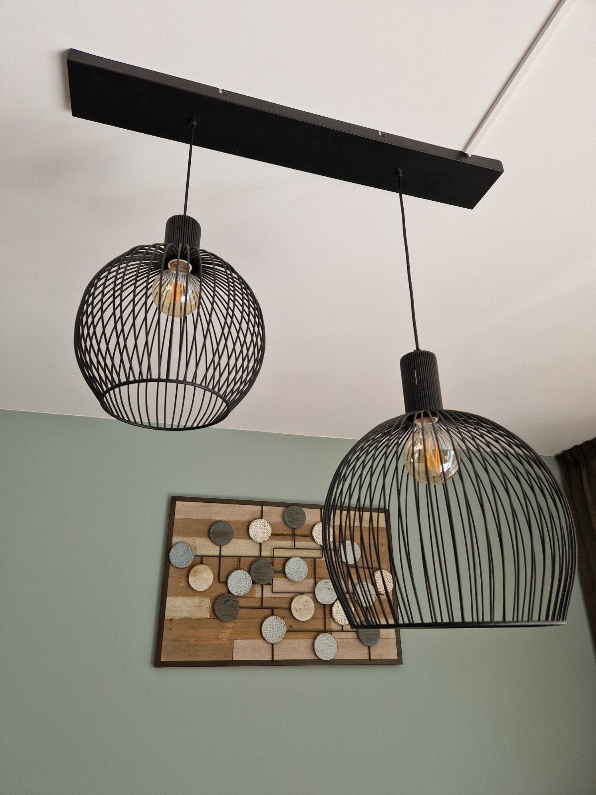 Hanglampen zwart (set van 2), Ophalen, Zo goed als nieuw