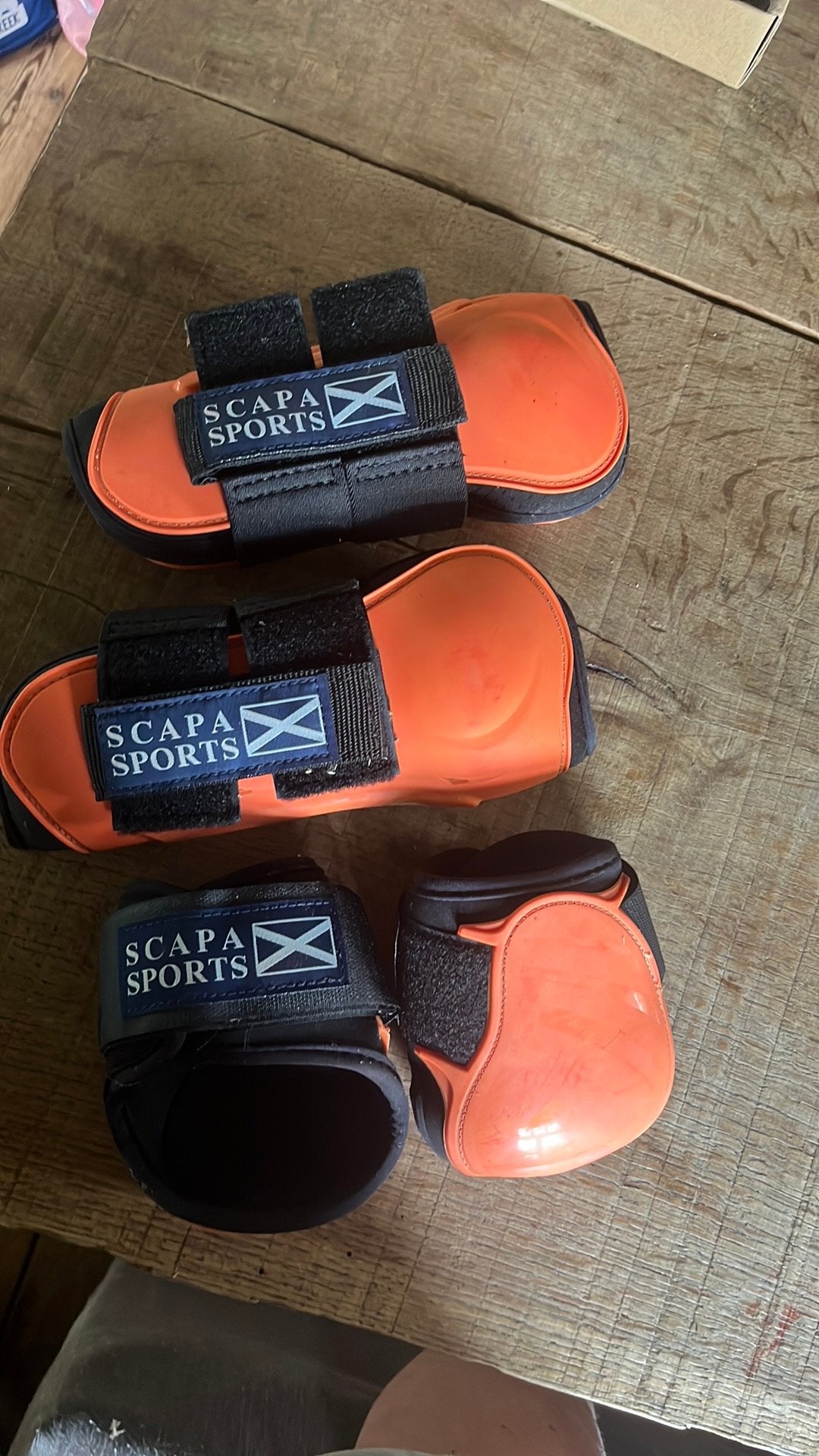 Scapa kleur oranje peesbeschermers voor en achter set, Ophalen of Verzenden, Nieuw