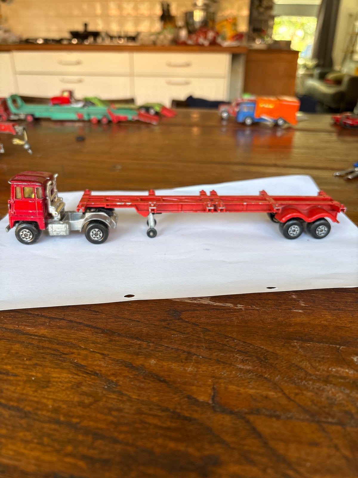 Vintage Matchbox Scammell trekker met oplegger, Ophalen, Gebruikt