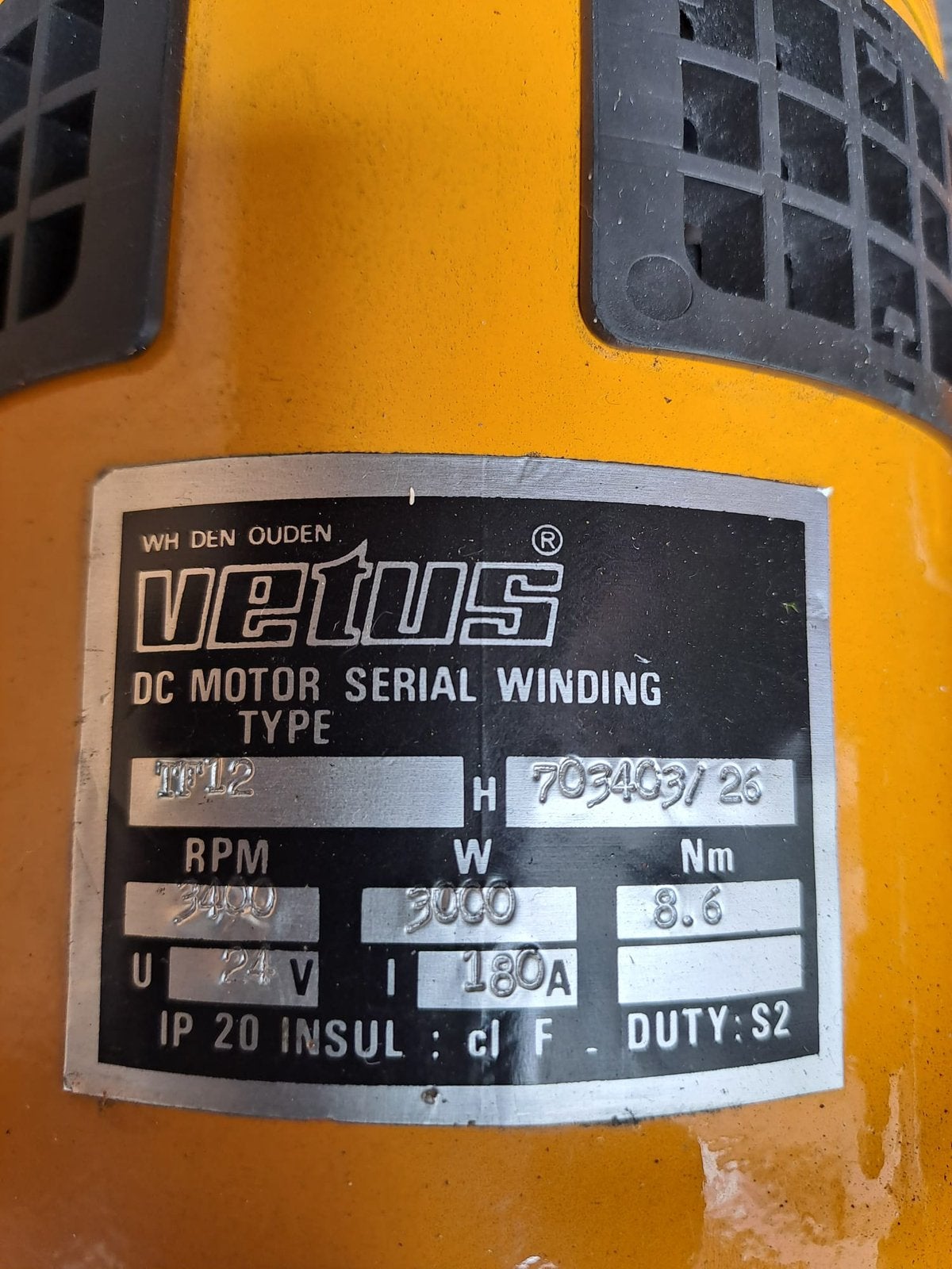 Vetus TF12 boegschroef motor 24v, Watersport en Boten, Ophalen of Verzenden, Gebruikt, Motor en Techniek, Zeilboot of Motorboot