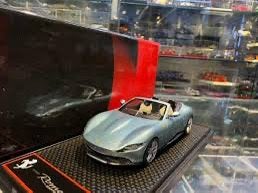 AANBIEDING! Ferrari Roma spider Celeste Trevi BBR 1:43, Overige merken, Bbr, Auto, .