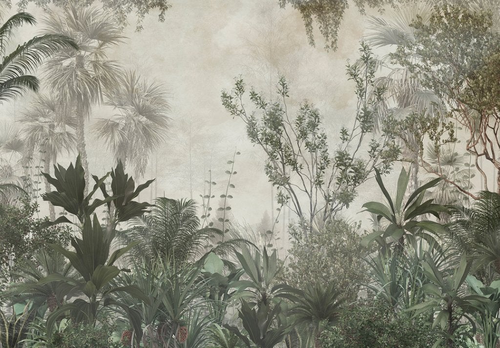 Botanisch behang Tropisch Bos, Behang op maat, Muurdeco4kids, Verzenden, Fotobehang