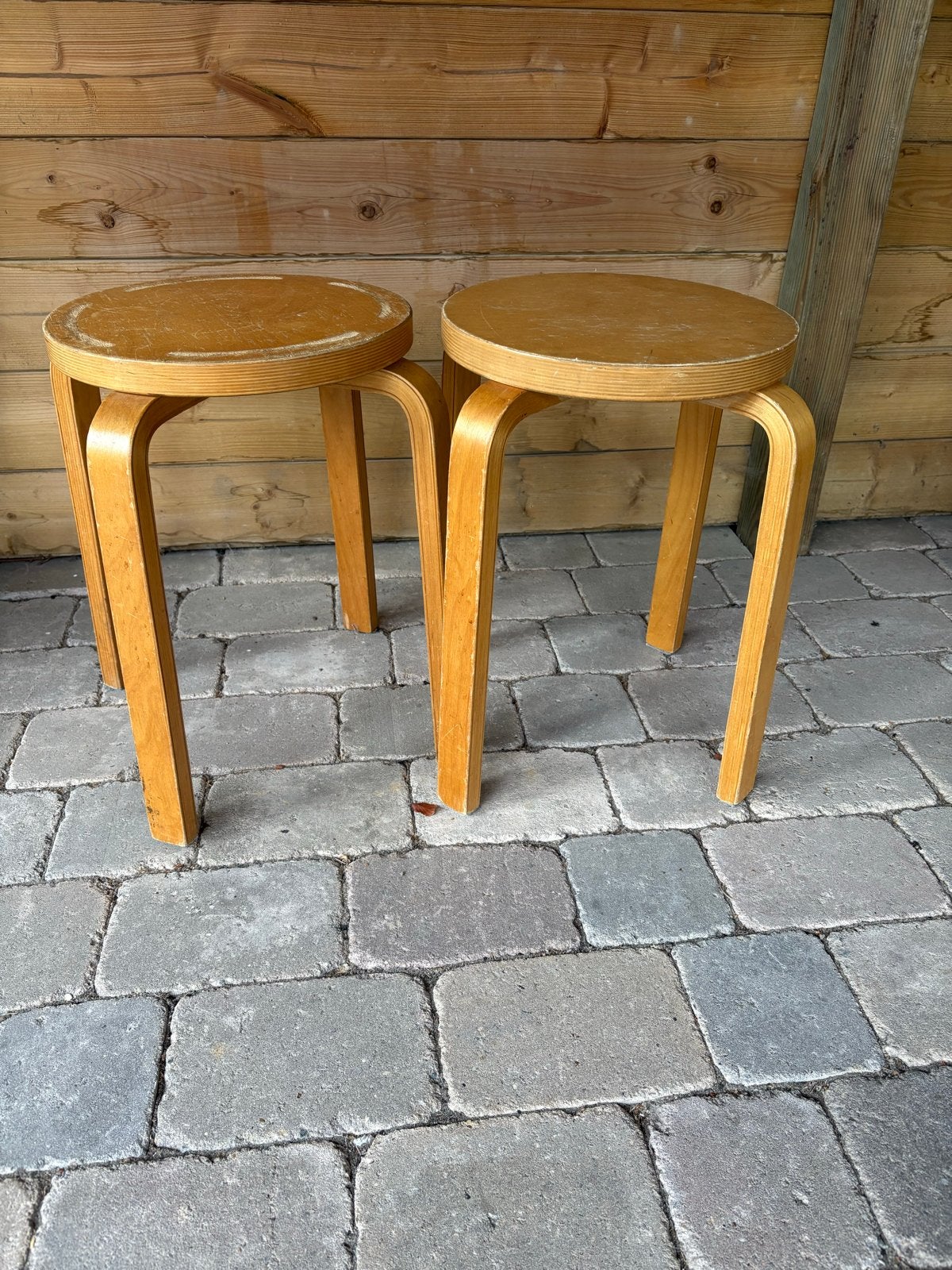 Set van 2 houten krukjes Ikea, Ophalen, Gebruikt, Hout