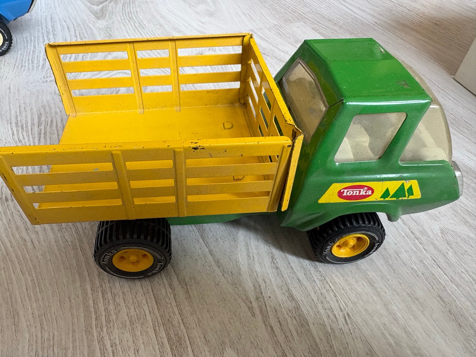 Vintage Tonka Speelgoedvrachtwagen Groen/Geel, Ophalen of Verzenden, Gebruikt