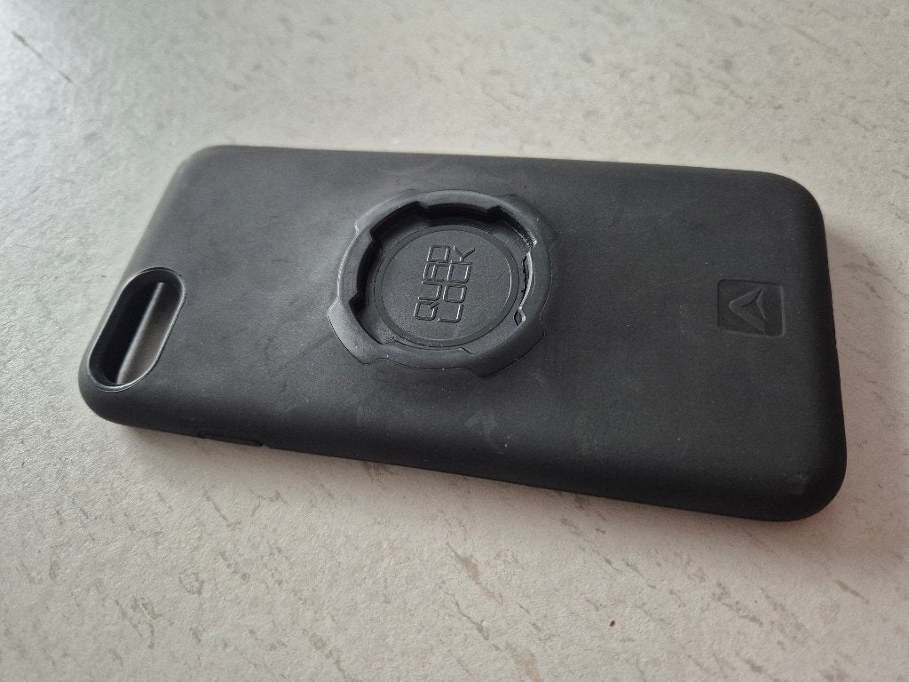 Quad Lock iPhone SE (2nd en 3rd gen.) telefoonhoes, Telecommunicatie, Zwart, Quad Lock, Ophalen of Verzenden, Zo goed als nieuw