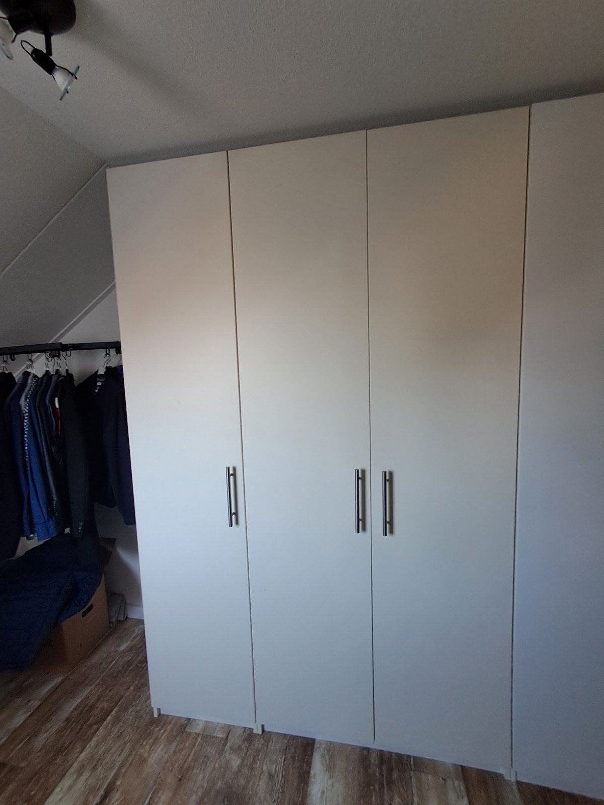 Witte IKEA PAX kledingkast met planken en hangruimte, Huis en Inrichting, Kasten | Kledingkasten, Gebruikt, 200 cm of meer, 150 tot 200 cm