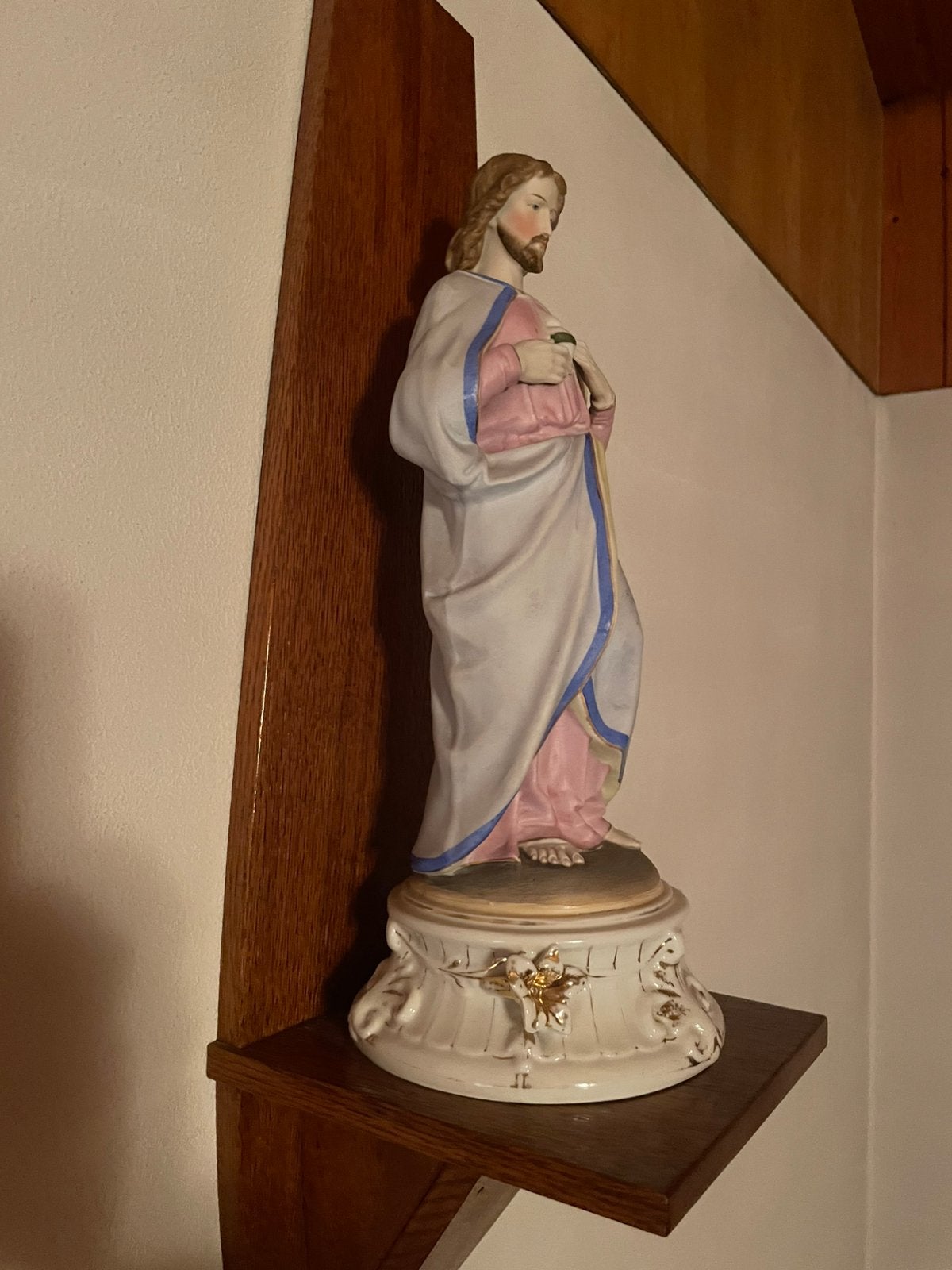 Porseleinen Jezus beeld, Antiek en Kunst, Antiek | Religie, Ophalen of Verzenden