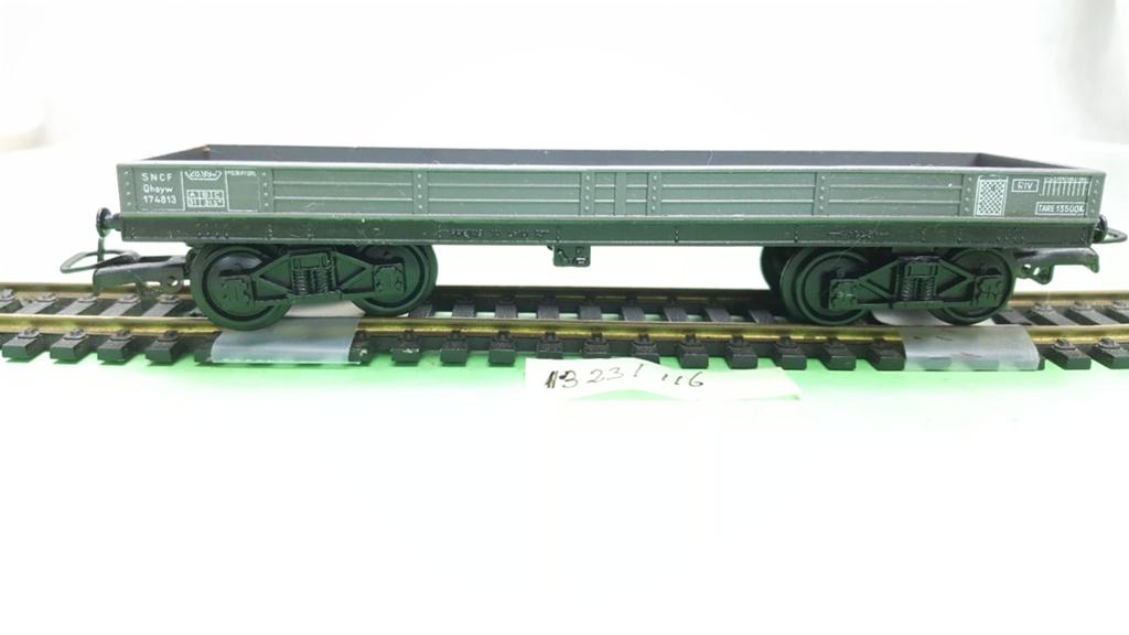 Jouef H0 57629 SNCF Platte lange lage bakwagon 1972, Gelijkstroom, Jouef, Wagon, Ophalen of Verzenden