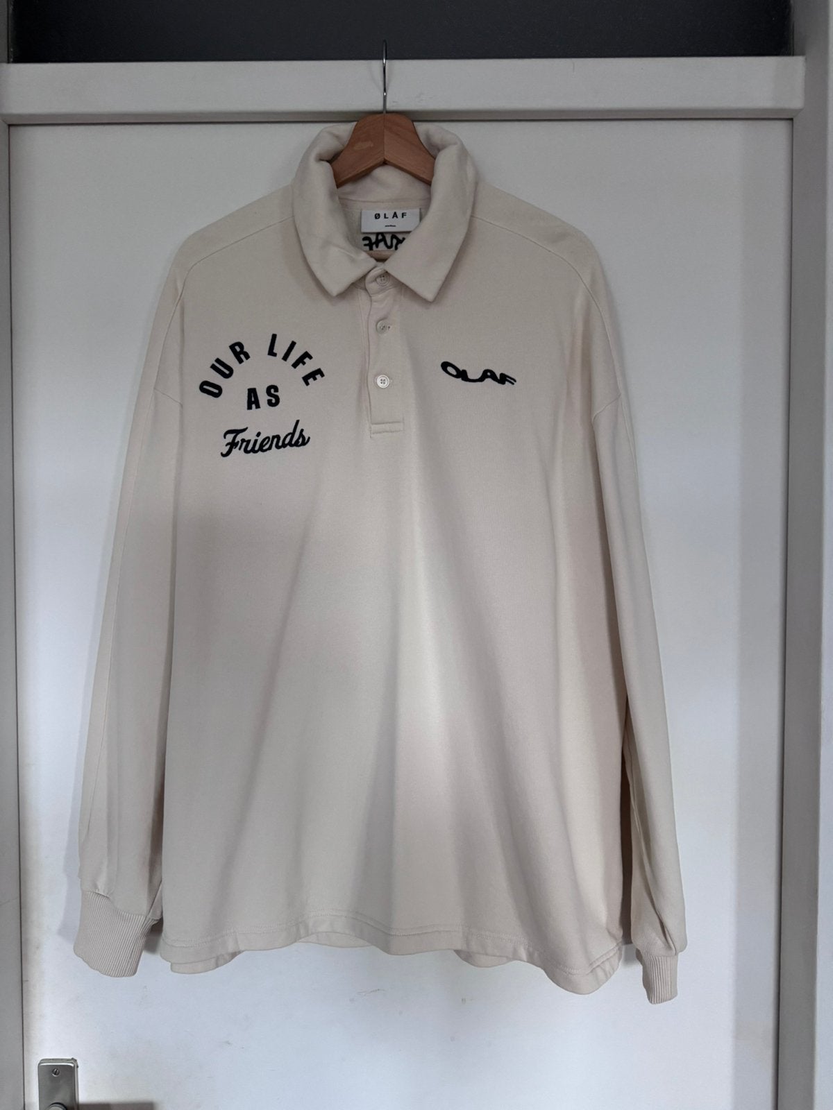 ØLÅF Varsity Polo Sweat, Kleding | Heren, Verzenden, Nieuw, Maat 48/50 (M), Beige