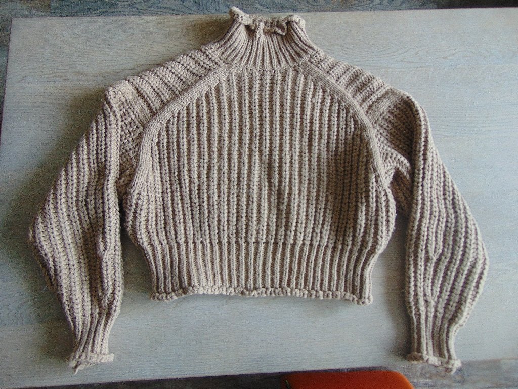 Trui beige grof gebreid maat XS H&M truitje, H&M, Beige, Ophalen of Verzenden, Zo goed als nieuw