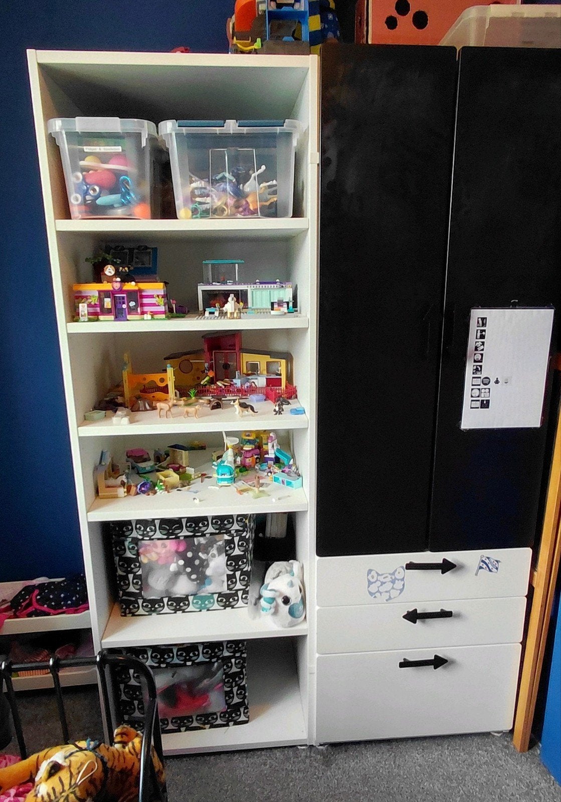 IKEA Småstad/Platsa Kledingkast en open kast met planken, Kinderen en Baby's, Kinderkamer | Commodes en Kasten, Gebruikt, Kast