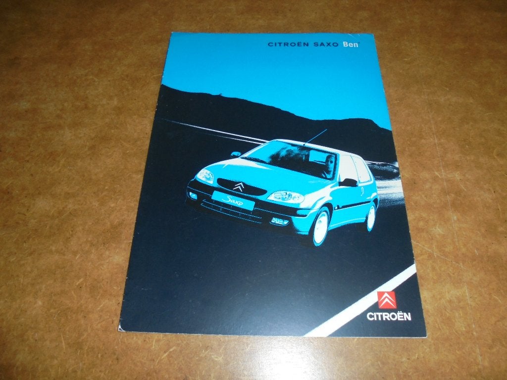 brochure Citroen Saxo Ben modellen 2000, Ophalen of Verzenden, Zo goed als nieuw, Citroën