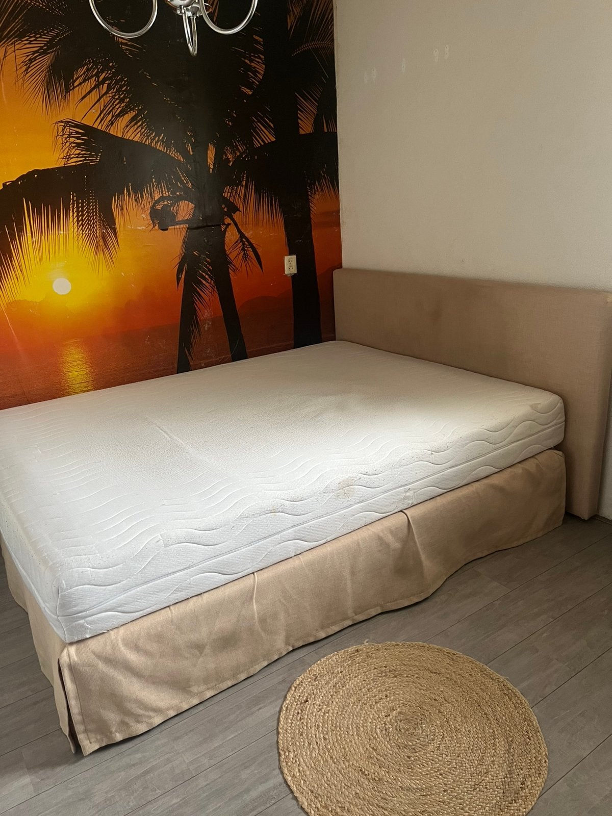 Boxspring Norma 160 bij 210, Ophalen, 210 cm, Tweepersoons, Stof