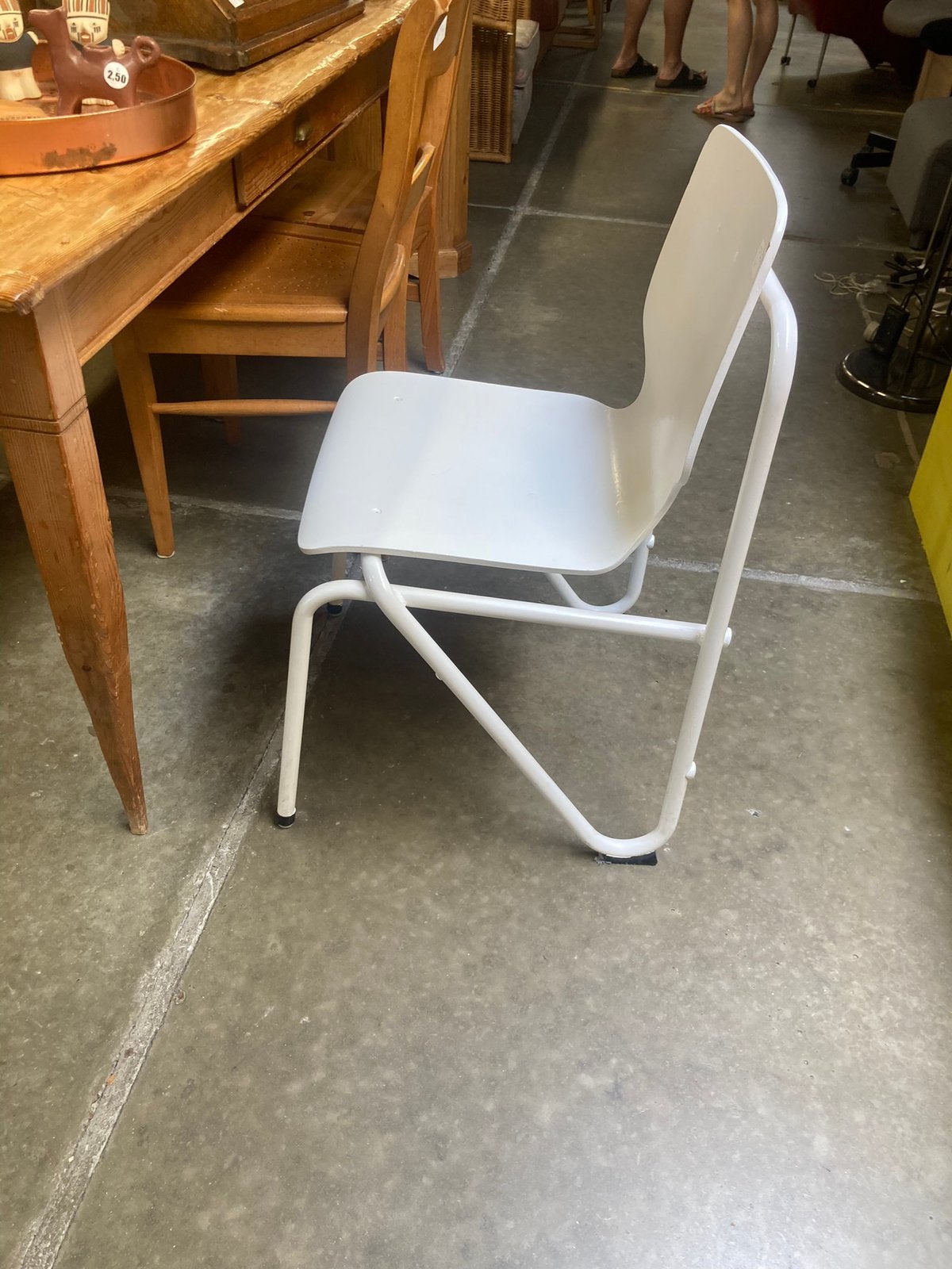 Vintage buizen stoel wit , origineel ontwerp, Ophalen, Gebruikt, Twee, Wit